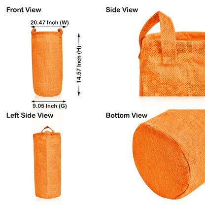 Coloured Foldable Jute Laundary Storage Bins –Burlap Hampers with Handles for Clothes, Toys, Laundry & Nursery Organization (Packs of 4)