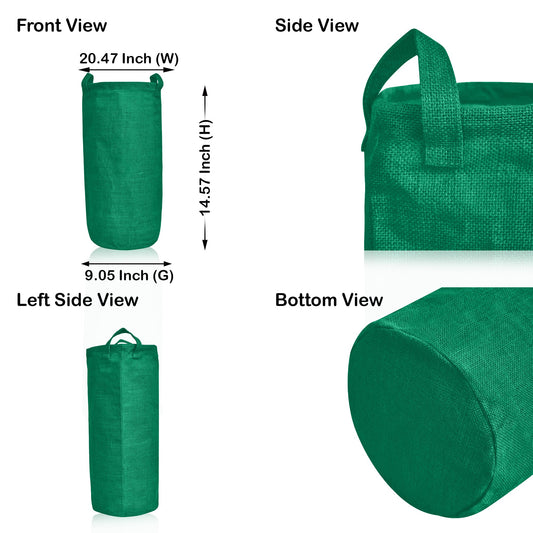 Coloured Foldable Jute Laundary Storage Bins –Burlap Hampers with Handles for Clothes, Toys, Laundry & Nursery Organization (Packs of 4)