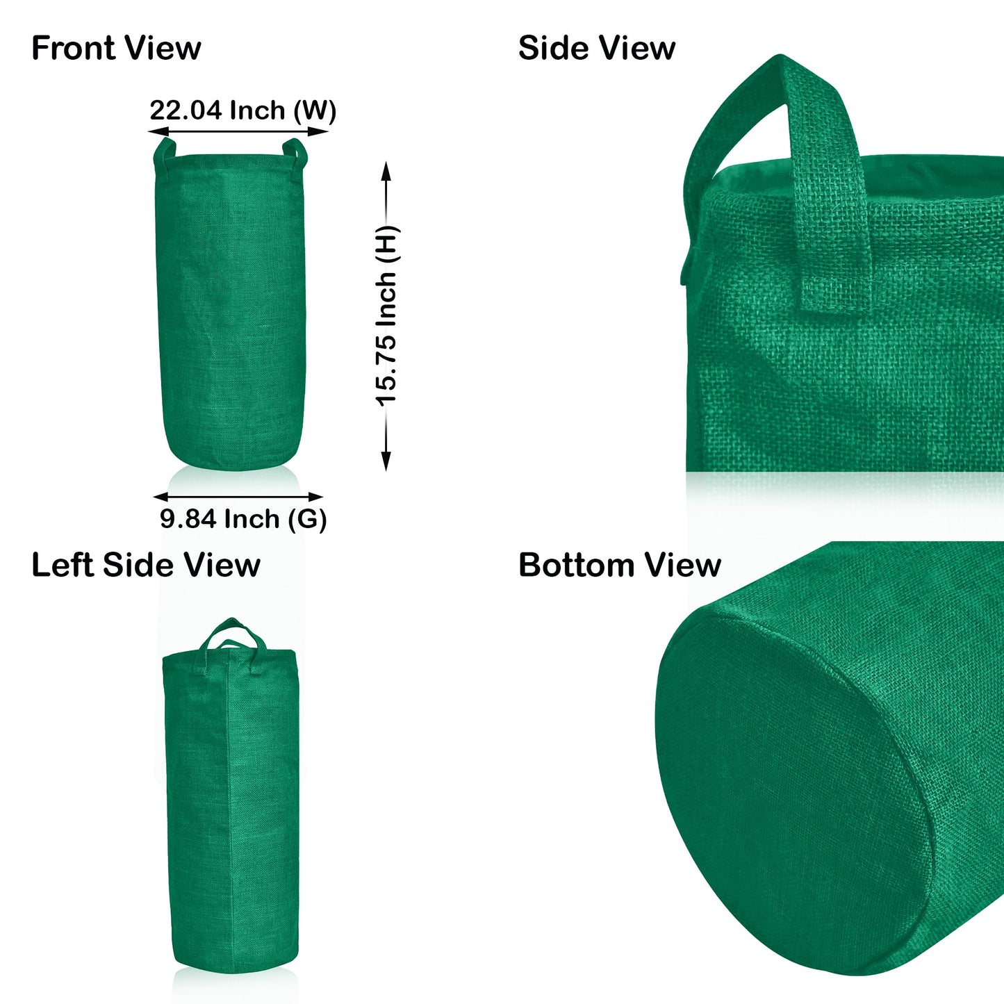 Coloured Jute Storage Baskets – Durable Foldable Hampers for Clothes, Toys & Home Organization | Eco-Friendly Burlap Bins (Packs of 4)