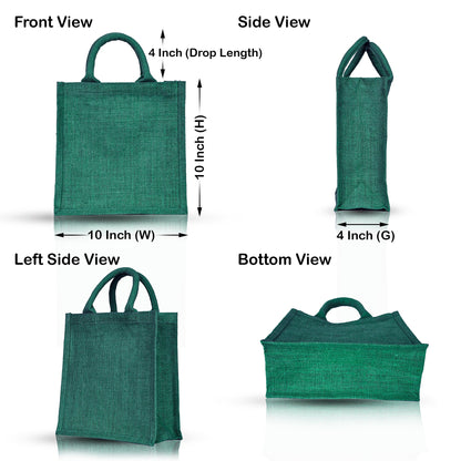 Eco-Friendly Jute Bags – Reusable Burlap Totes for Beach, Grocery, Gifts, Party Favors & Daily Use (Packs of 4)