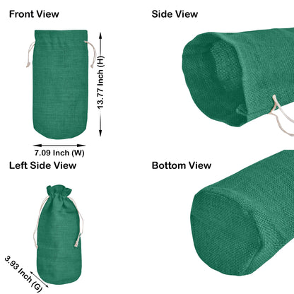 Colored Jute Wine Bottle Bags – Burlap Gift Pouches, Perfect for Weddings, Christmas, New Year, and Special Occasions (Set of 7)