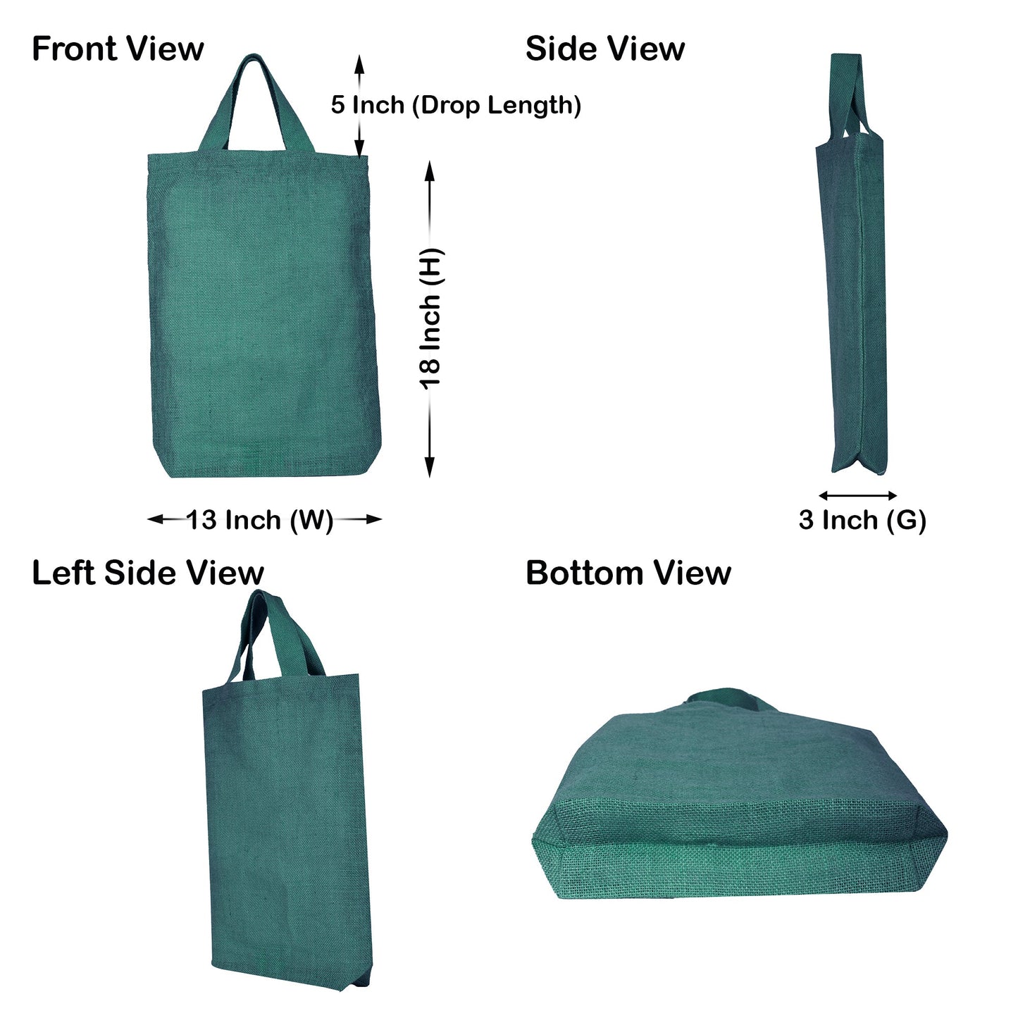 High-Quality Wholesale Jute Shopping Bags – Grocery, Shopping, Gifts, Beach Trips & Weddings (Set of 4)