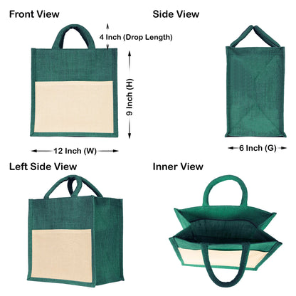 Jute Shopping Bags – Eco-Friendly Wholesale Bags for Travel, Weddings, Christmas, Thanksgiving & more (Set of 4)
