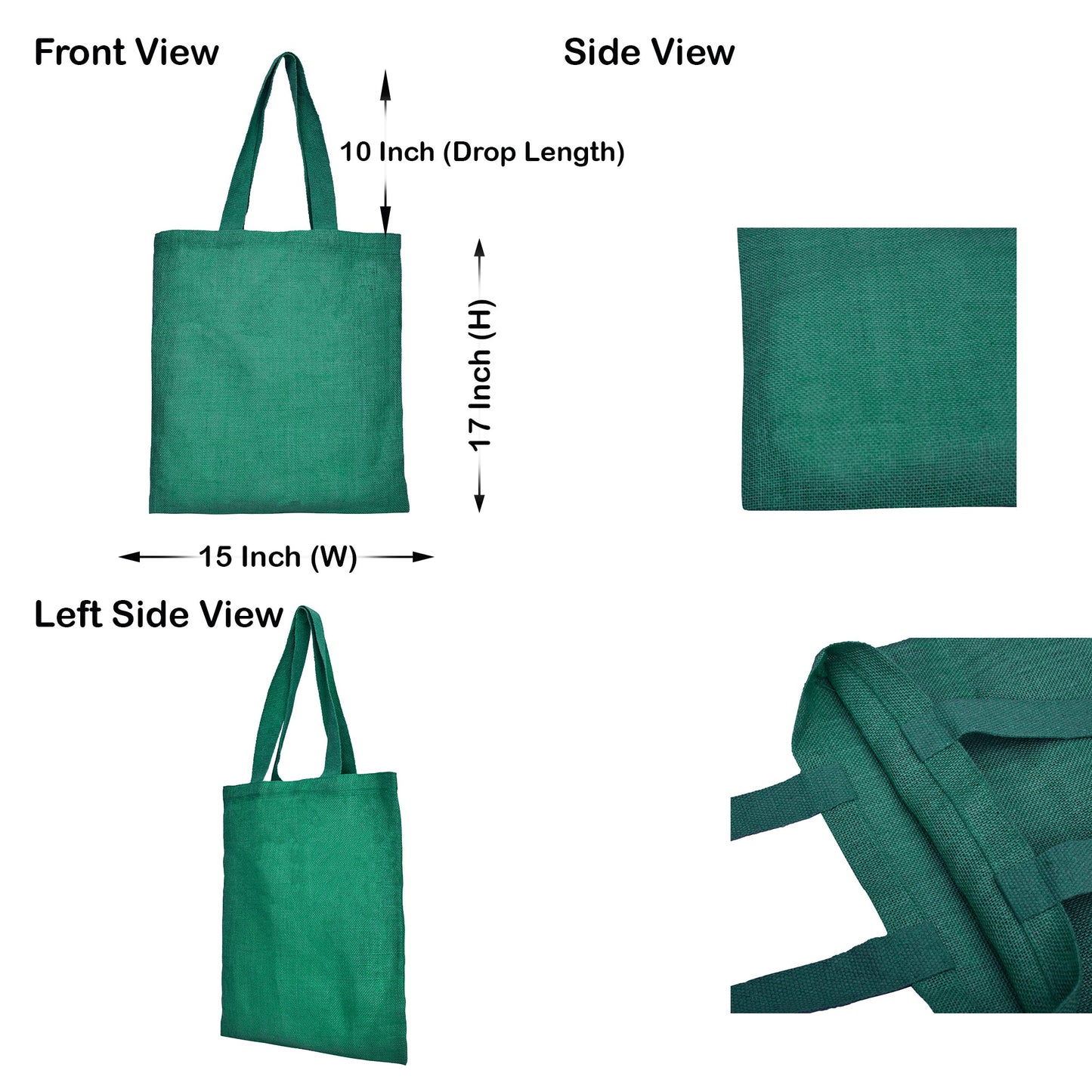 Jute Burlap Bags – Red, Pink, Green & Orange – Reusable for Gifts, Beach, Weddings & Shopping (Set of 4)