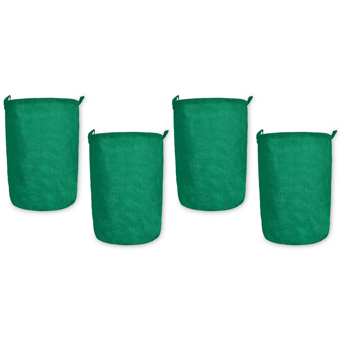 Jute Burlap Coloured Storage Basket – Small Clothes Ladundry, Socks, Books & Many more (Set of 4)