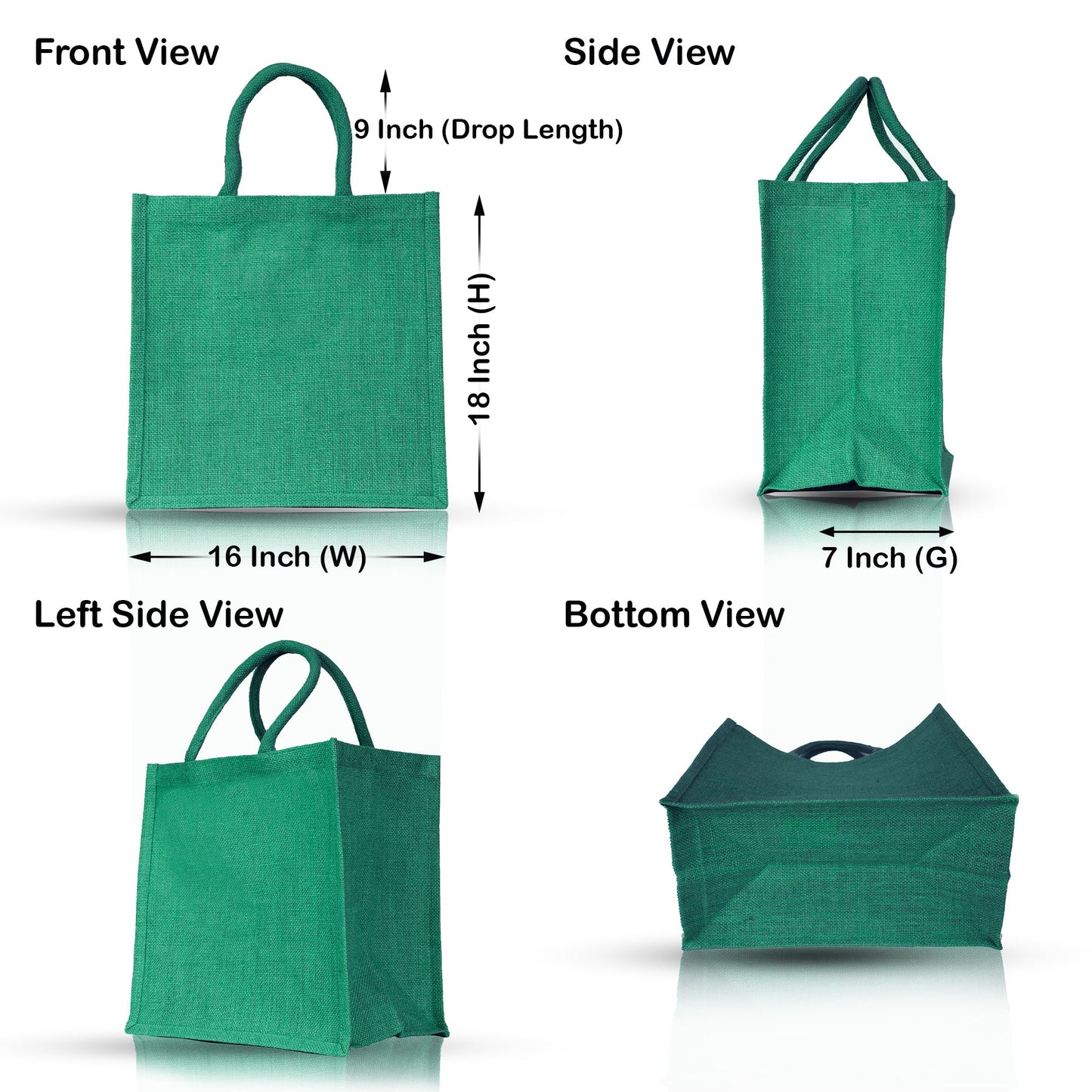 Jute Shopping Bags – Colourful Reusable Burlap Totes for Gifting, Promotions & Daily Use (Packs of 4)