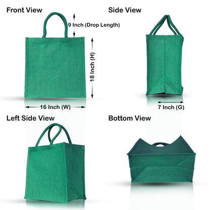 Jute Shopping Bags – Colourful Reusable Burlap Totes for Gifting, Promotions & Daily Use (Packs of 4)