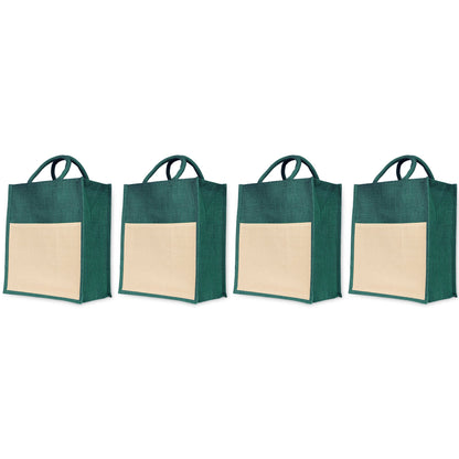 Wholesale Jute Tote Bags – Shopping, Travel, Weddings, Beach, Christmas, New Year & More (Set of 4)