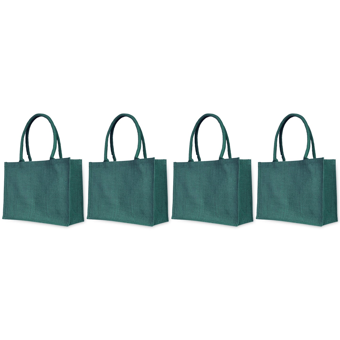 Bright Jute Tote Bags for Wholesale – Daily Use, Shopping, Travel, Holidays & Special Events (Set of 4)
