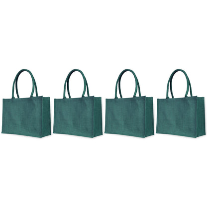 Bright Jute Tote Bags for Wholesale – Daily Use, Shopping, Travel, Holidays & Special Events (Set of 4)