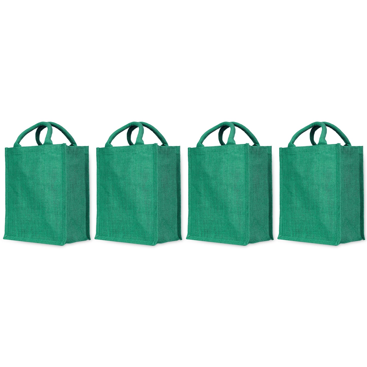 Colorful Wholesale Jute Tote Bags – Perfect for Shopping, Weddings, Valentine’s, Mother’s Day & more (Packs of 4)