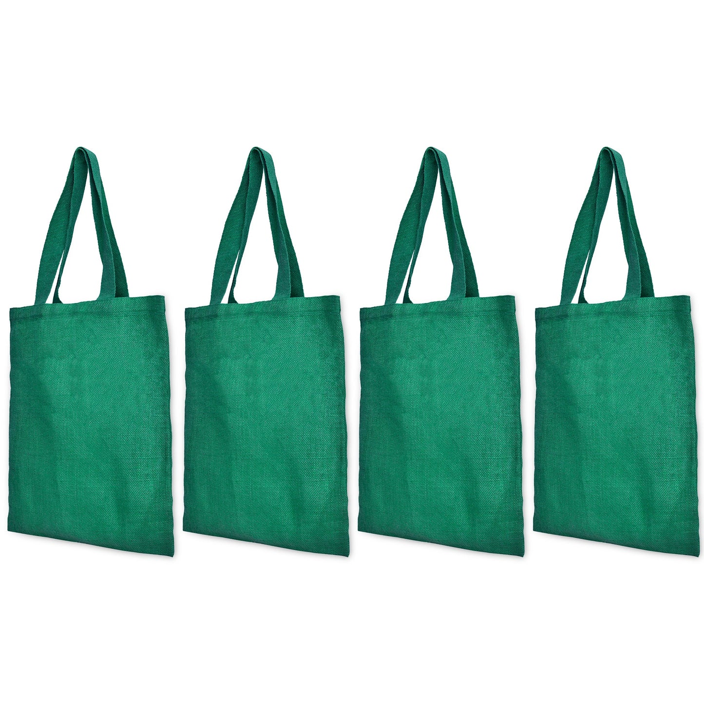 Jute Burlap Bags – Red, Pink, Green & Orange – Reusable for Gifts, Beach, Weddings & Shopping (Set of 4)