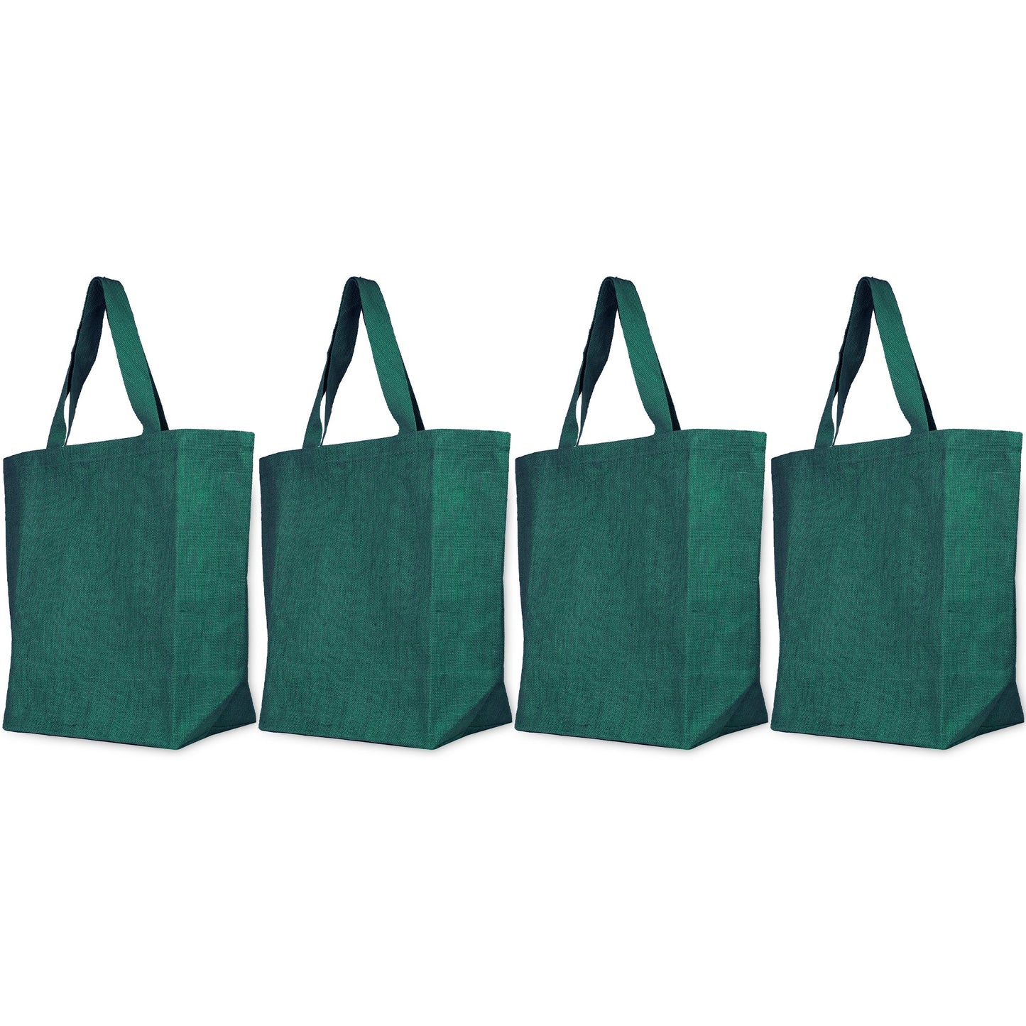 Wholesale Jute Tote Shoulder Bags – Shopping, Weddings, Promotional, Travel & DIY Gift Bags (Packs of 4)