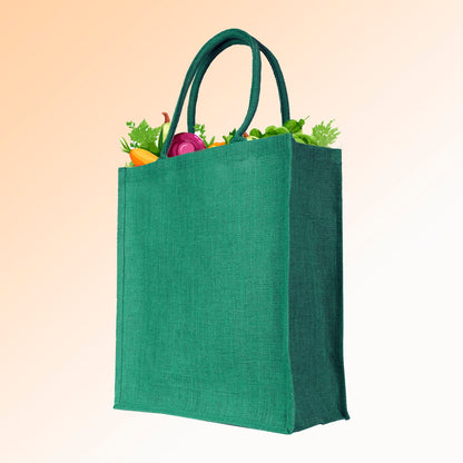 Jute Shopping Bags – Colourful Reusable Burlap Totes for Gifting, Promotions & Daily Use (Packs of 4)
