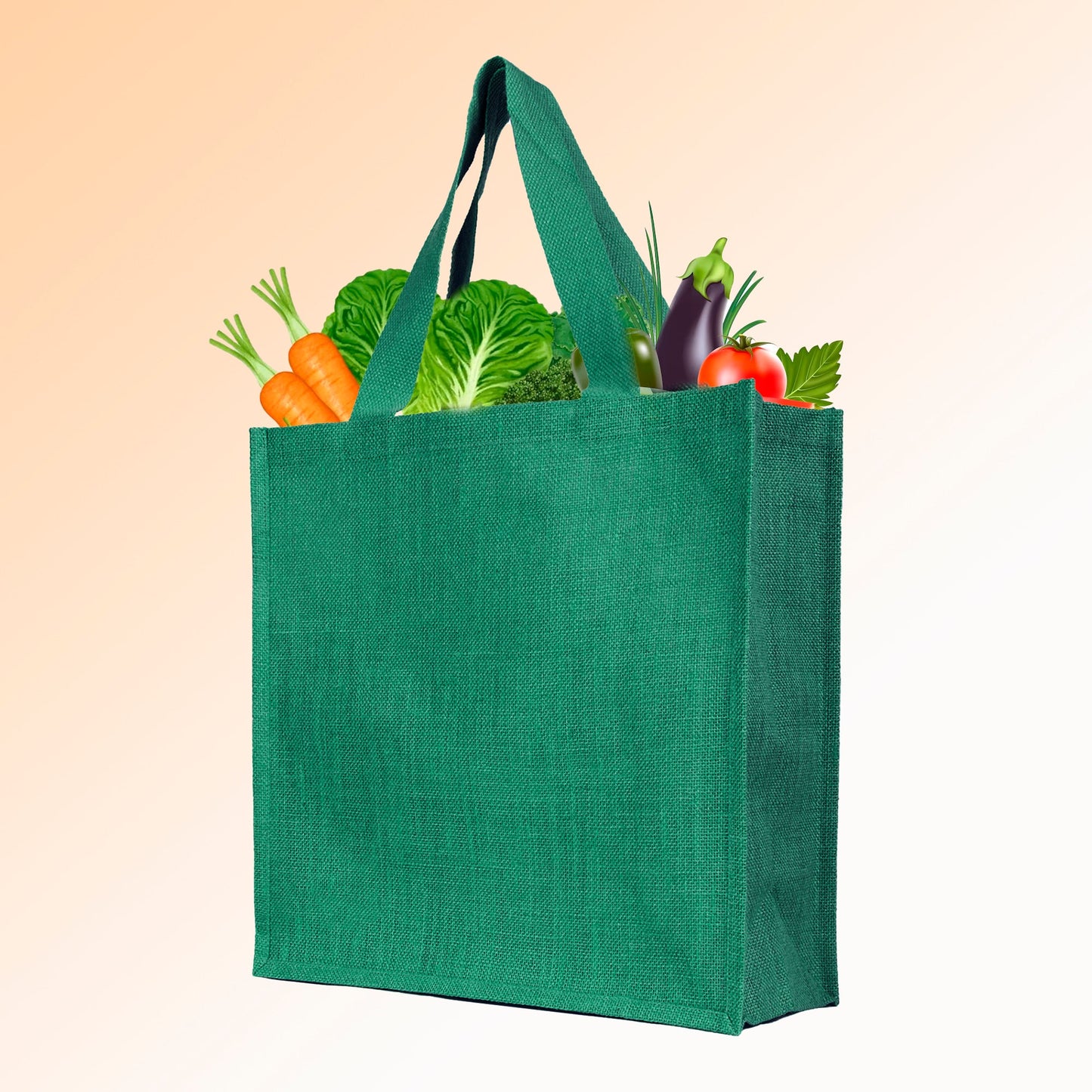 Reusable Jute Bags – Shopping, Gifting, Wedding, Daily Use – Deep Red, Pink, Green & Orange (Set of 4)