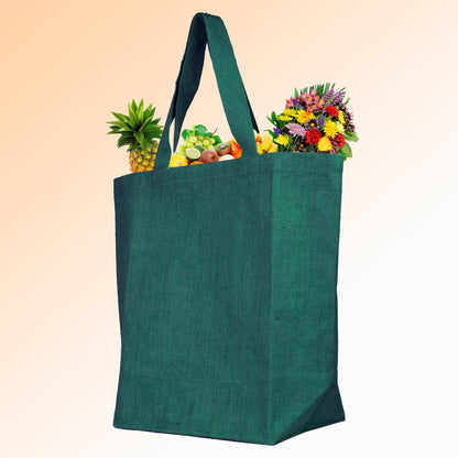 Wholesale Jute Tote Shoulder Bags – Shopping, Weddings, Promotional, Travel & DIY Gift Bags (Packs of 4)