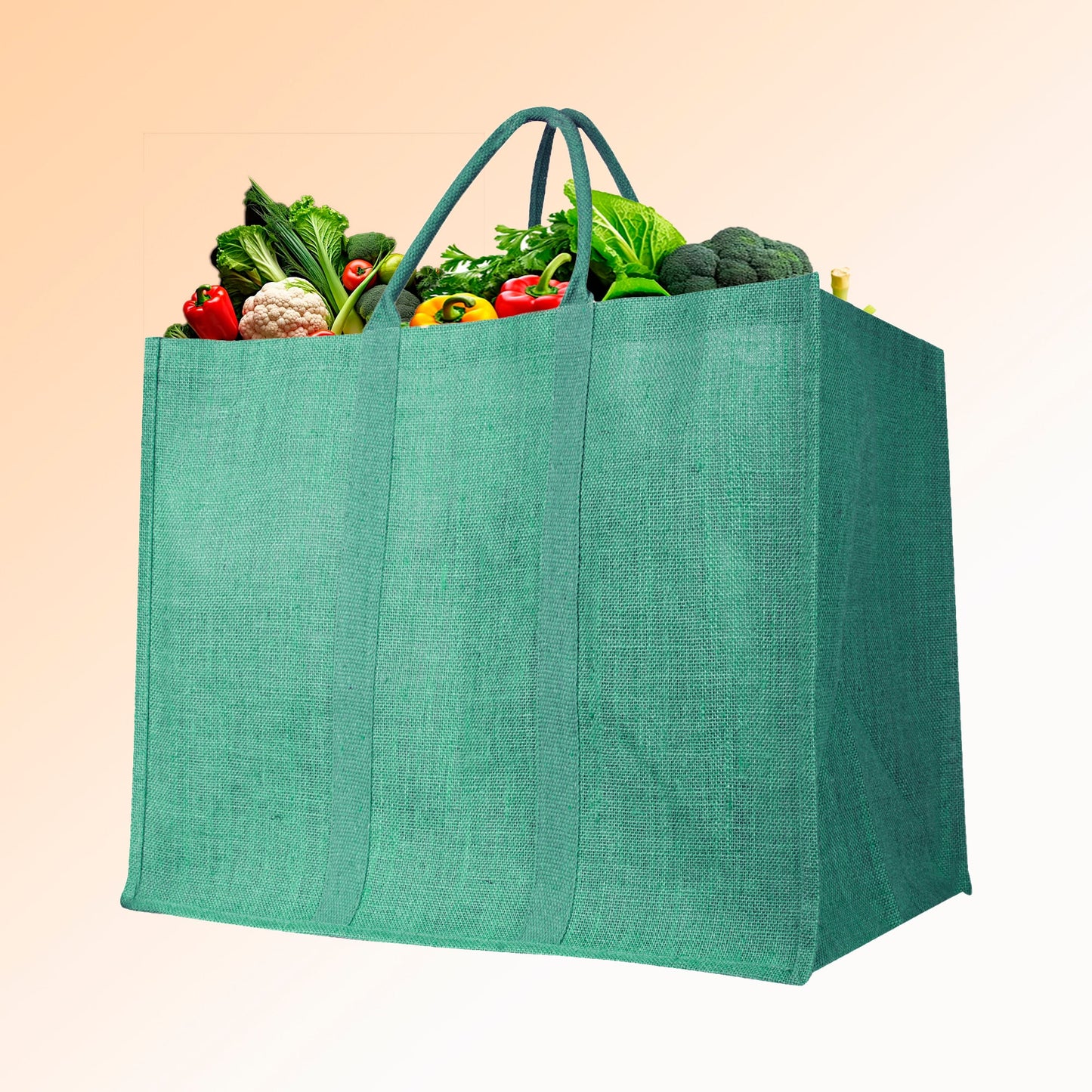 Jute Shopping Bags – Red, Pink, Green & Orange – Reusable Burlap Totes for Gifting, Promotions & Everyday Use (Packs of 4)