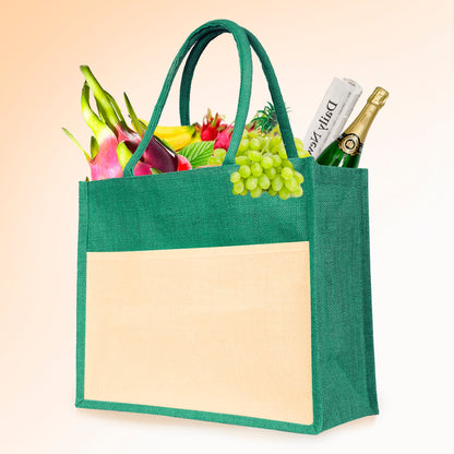 Colorful  Wholesale Jute Tote Bags – Ideal for Everyday Use, Shopping, Holidays & Special Occasions (Pack of 4)