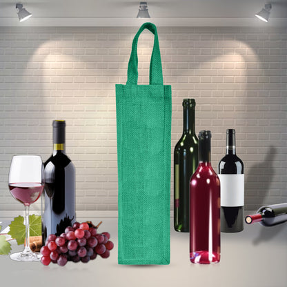 Coloured Jute Wine Gift Bags – Wholesale Reusable Bottle Bags with Handles for Weddings & Events (Pack of 6)