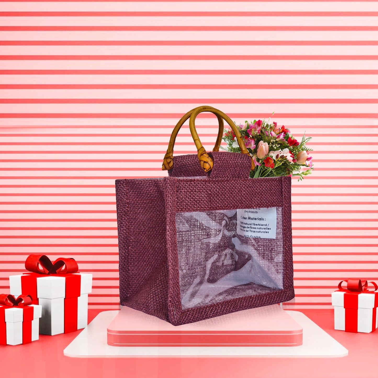 Eco-Friendly & Reusable Jute Gift Bags – Burlap Pouches for Bridesmaids, Wedding Gifts, DIY Favors (7 Pcs )