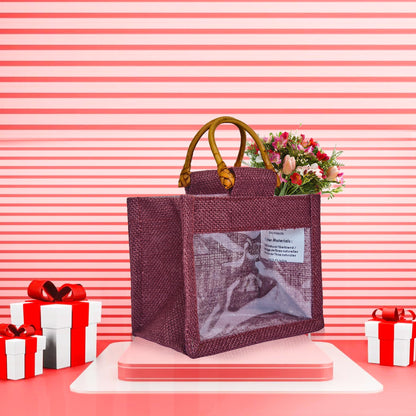 Eco-Friendly & Reusable Jute Gift Bags – Burlap Pouches for Bridesmaids, Wedding Gifts, DIY Favors (7 Pcs )