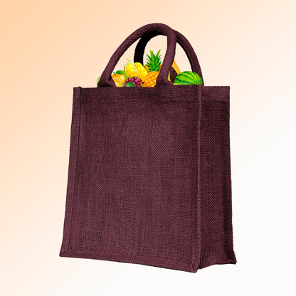 Eco-Friendly Jute Bags – Reusable Burlap Totes for Beach, Grocery, Gifts, Party Favors & Daily Use (Packs of 4)