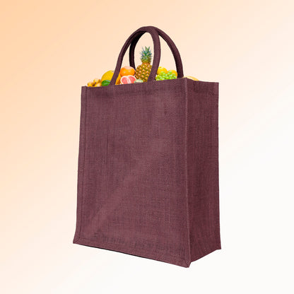 Burlap Jute Tote Shoulder Bags – Ideal for Travel, Weddings, Shopping & Promotional (Packs of 4)