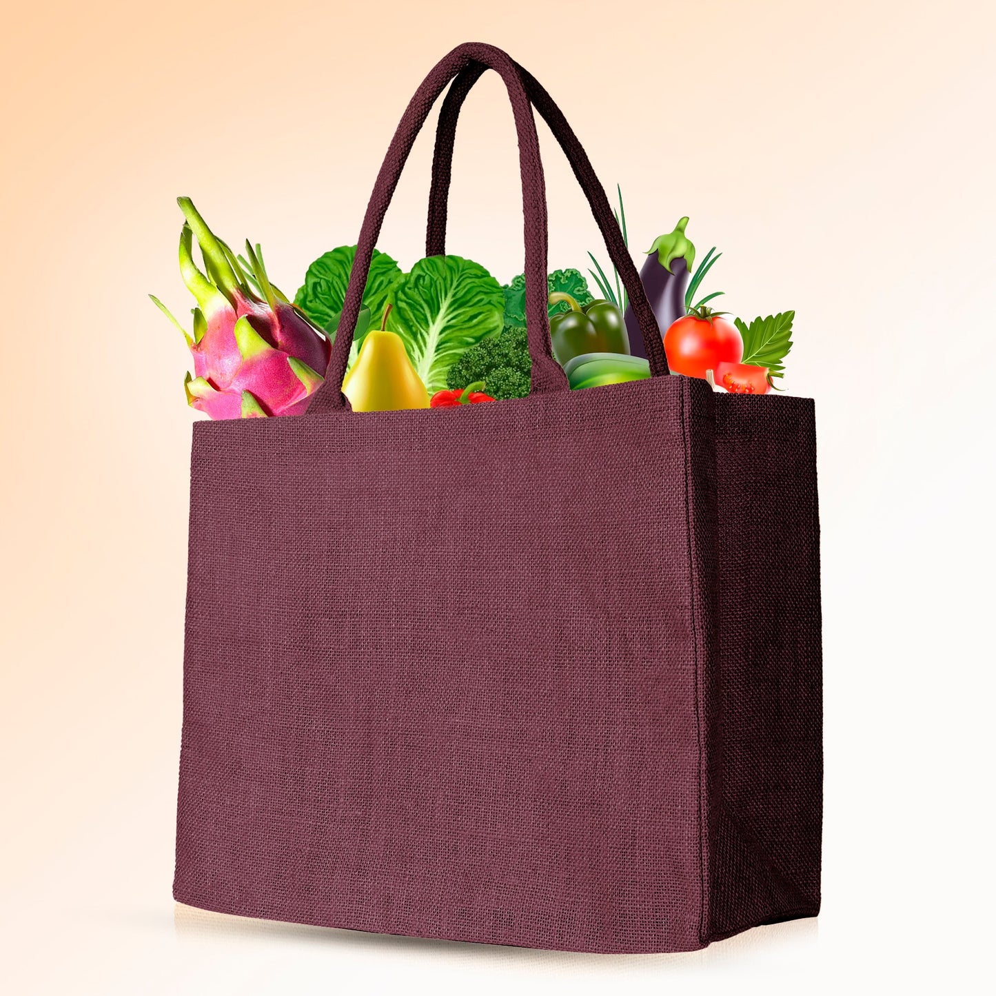 Jute Shopping Bags for Wholesale – Coloured Burlap Totes for Gifting, Promotions & Daily Use (Set of 4)