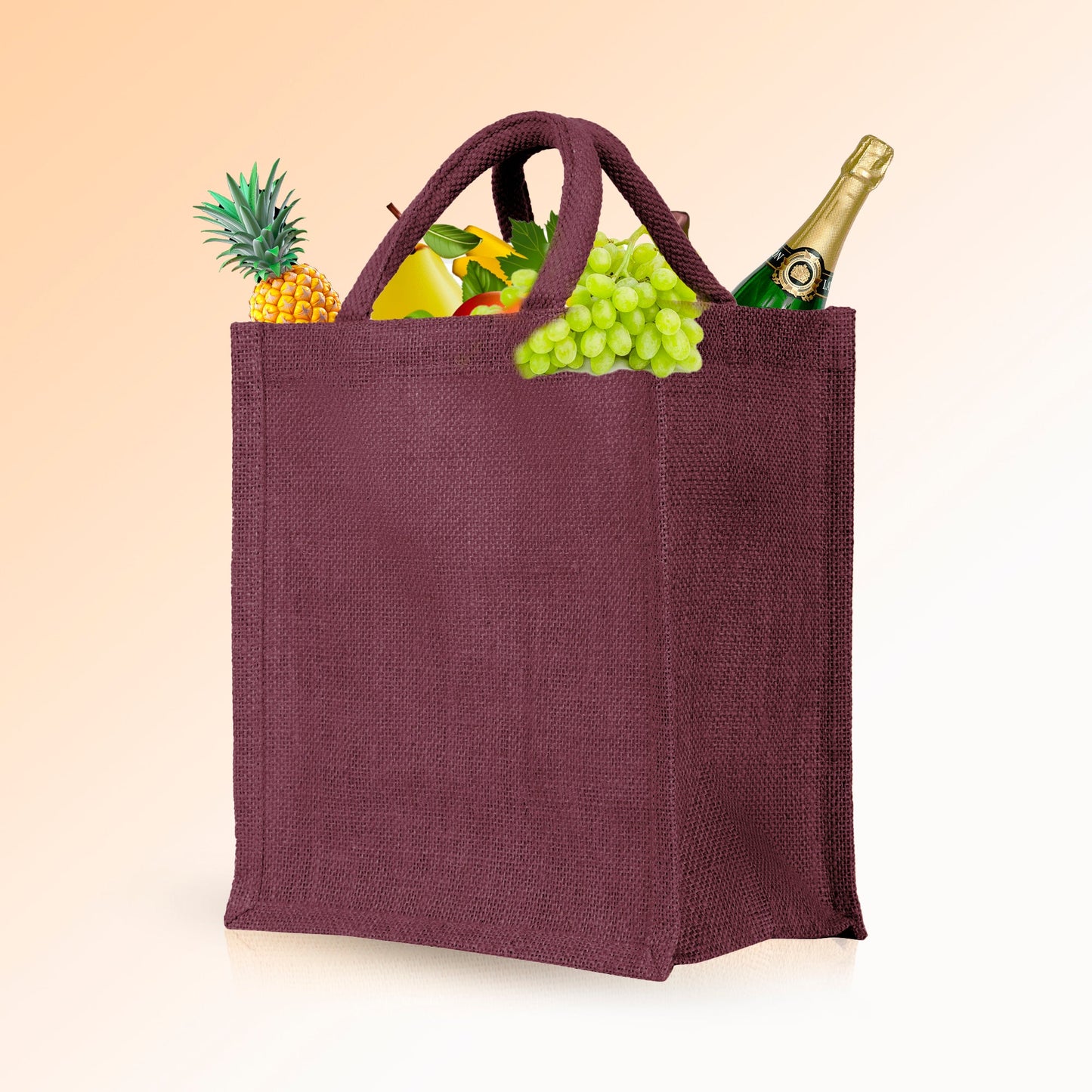 Durable  Wholesale Jute Tote Bags for DIY, Gifting, Weddings, Groceries, Beach, and Promotions (Packs of 4)