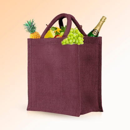 Colorful Wholesale Jute Tote Bags – Perfect for Shopping, Weddings, Valentine’s, Mother’s Day & more (Packs of 4)
