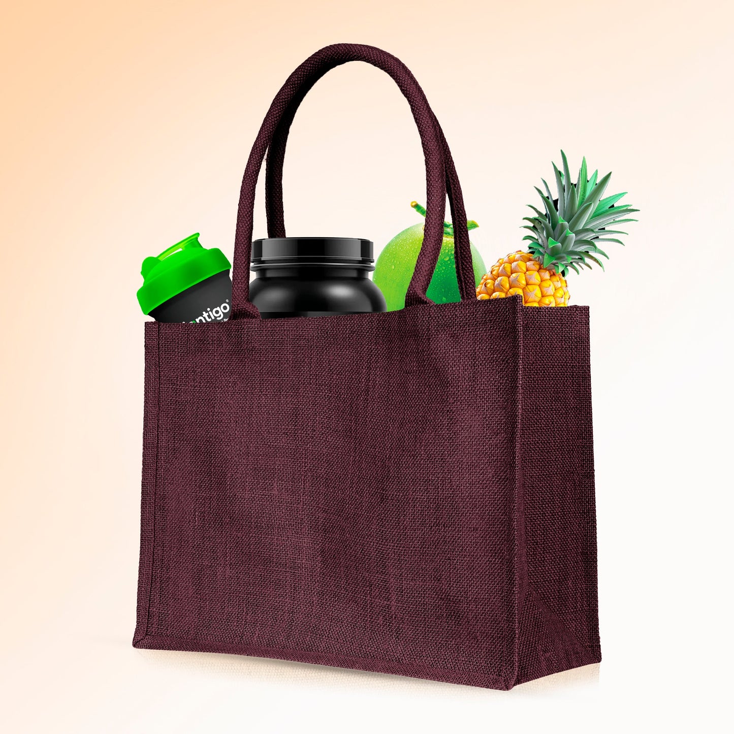 Bright Jute Tote Bags for Wholesale – Daily Use, Shopping, Travel, Holidays & Special Events (Set of 4)