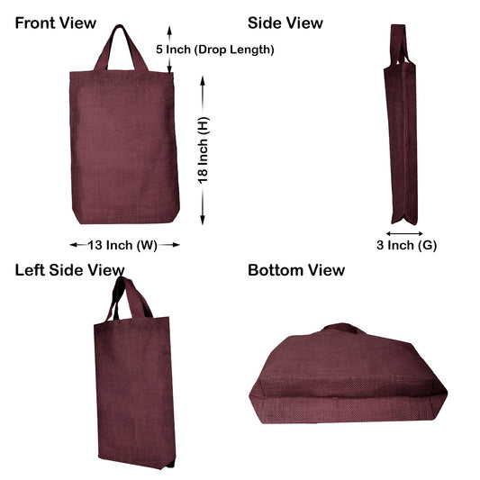 Reusable Jute Tote Bags –  Grocery, Shopping, Gifts, Beach Trips, Weddings (Set of 4)