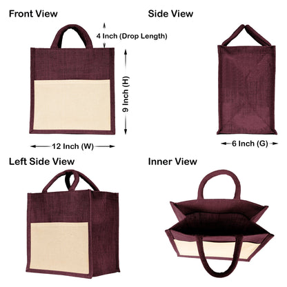 Jute Shopping Bags – Eco-Friendly Wholesale Bags for Travel, Weddings, Christmas, Thanksgiving & more (Set of 4)