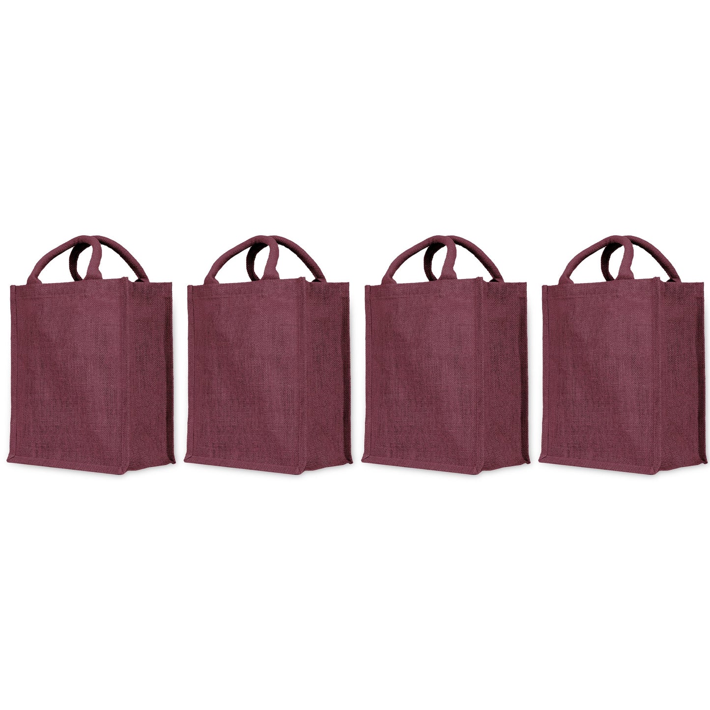 Durable  Wholesale Jute Tote Bags for DIY, Gifting, Weddings, Groceries, Beach, and Promotions (Packs of 4)