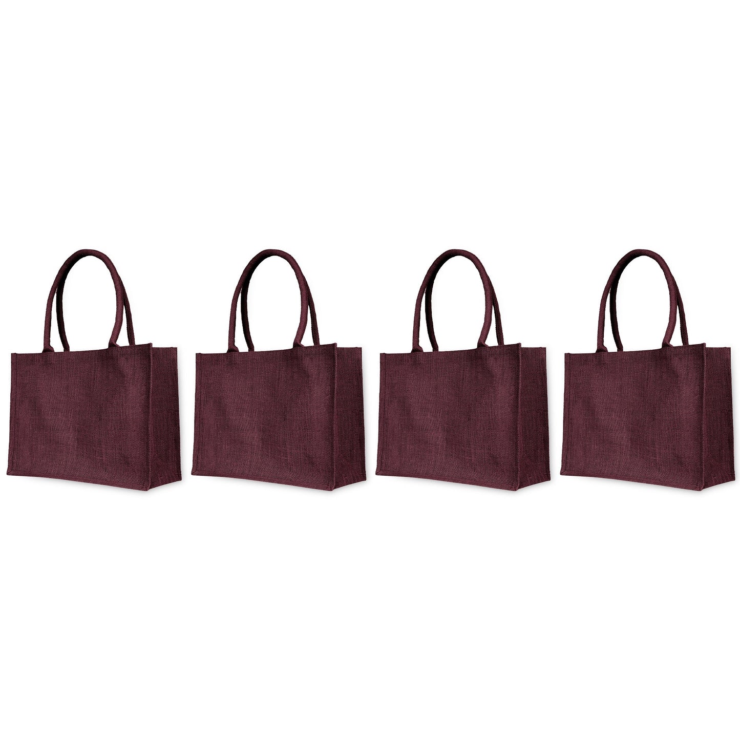 Bright Jute Tote Bags for Wholesale – Daily Use, Shopping, Travel, Holidays & Special Events (Set of 4)