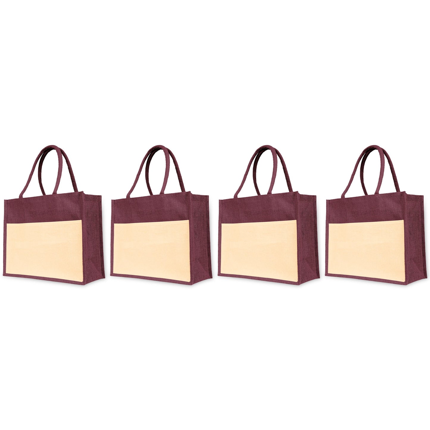 Colorful  Wholesale Jute Tote Bags – Ideal for Everyday Use, Shopping, Holidays & Special Occasions (Pack of 4)