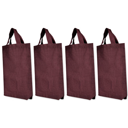 High-Quality Wholesale Jute Shopping Bags – Grocery, Shopping, Gifts, Beach Trips & Weddings (Set of 4)