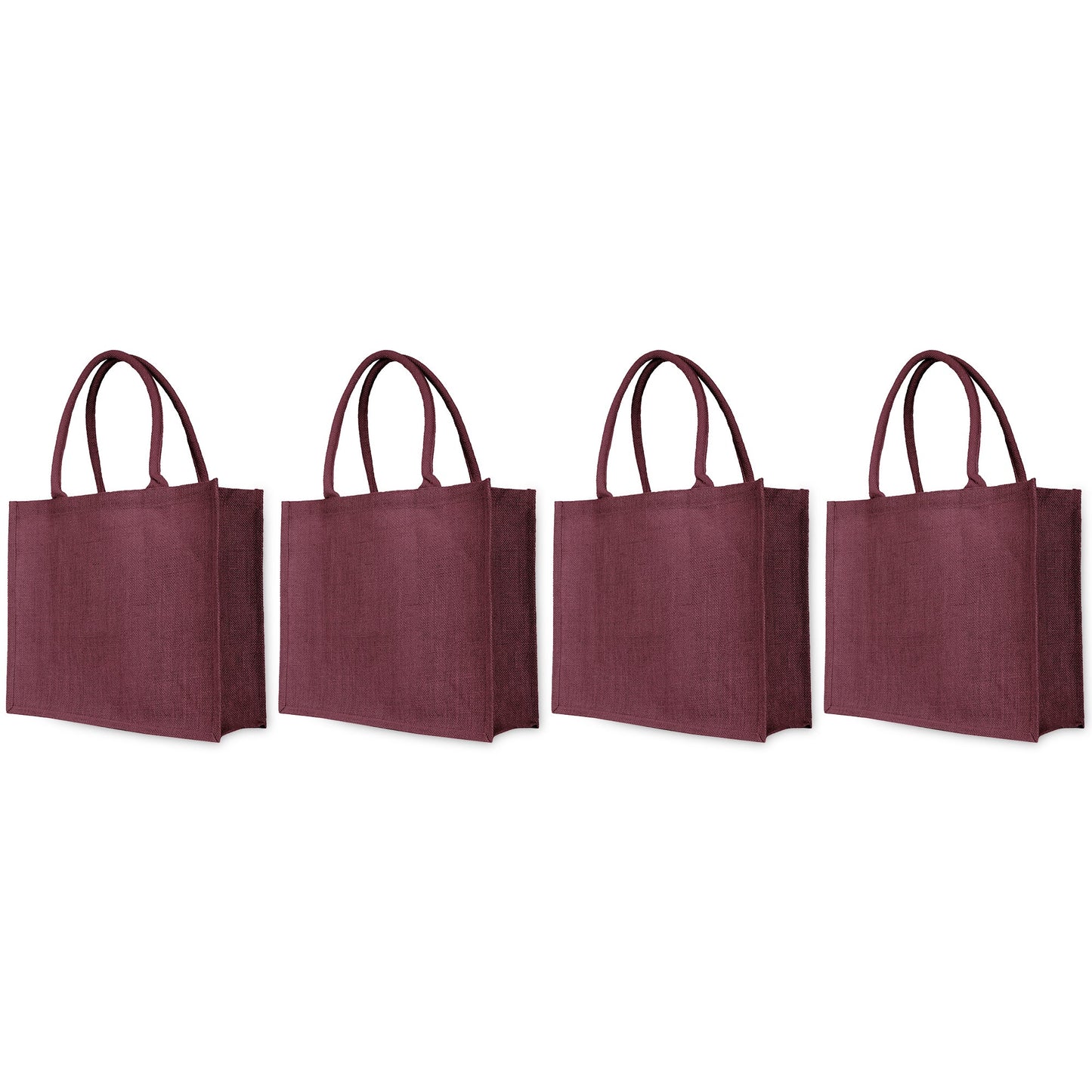 Colourful Jute Tote Bags for Wholesale –  For Promotions, Holidays, Weddings, Travel & Daily Use (Set of 4)