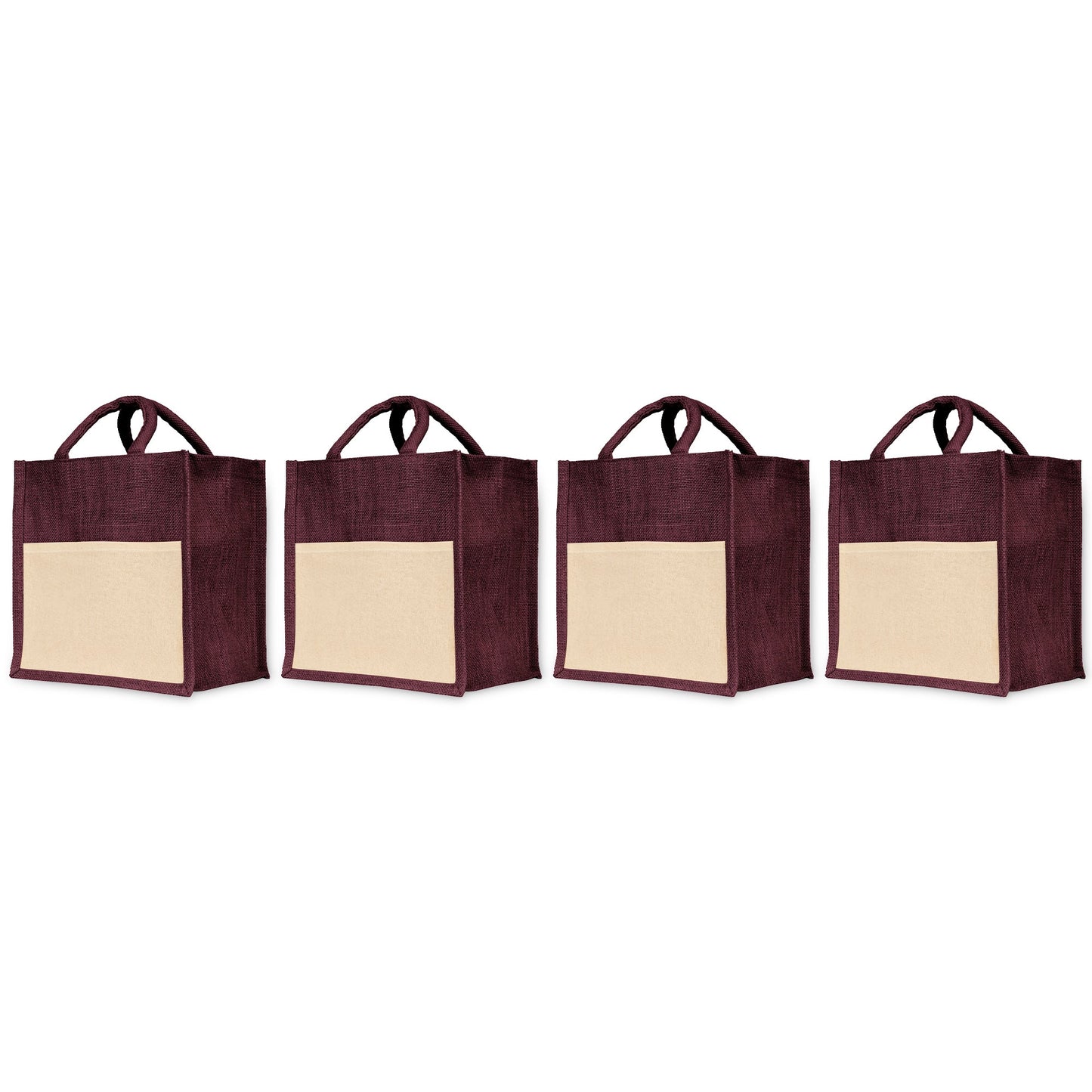 Jute Shopping Bags – Eco-Friendly Wholesale Bags for Travel, Weddings, Christmas, Thanksgiving & more (Set of 4)