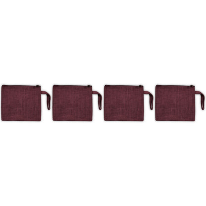 Wholesale Reusable Burlap Tote Bags – Jute Gift, Grocery, Beach & Wedding Party Bags (Set of 4)