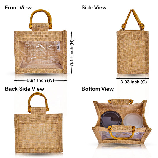 Reusable Jute Burlap Gift Bags  for wedding, bridesmaids gifts,party favors, DIY projects (Packs of 12 )