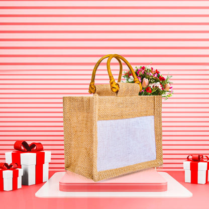 Jute Burlap Gift Bags – Reusable Favour Pouches for Weddings, Bridesmaid Gift & Party Gifting (Packs of 12)