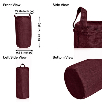 Coloured Jute Storage Baskets – Durable Foldable Hampers for Clothes, Toys & Home Organization | Eco-Friendly Burlap Bins (Packs of 4)