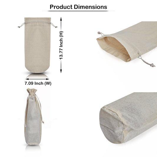 Jute Wine Bottle Bags – Reusable Burlap Gift Pouches with Drawstring Ties – Perfect for Gifting, Parties, Weddings, and Holiday Celebrations  (Packs of 12)
