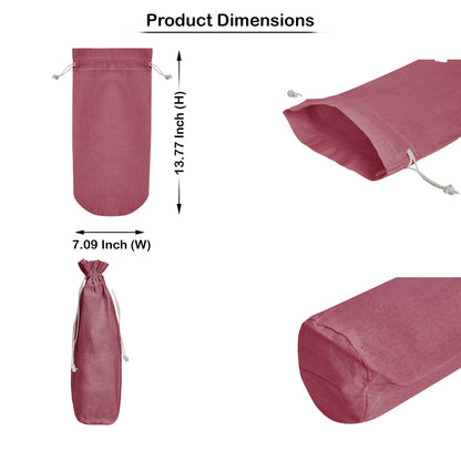 Jute Wine Bottle Bags– Coloured Reusable Gift Pouches Rustic Wine Covers for Weddings, New Year, Christmas & Events (Set of 6 )