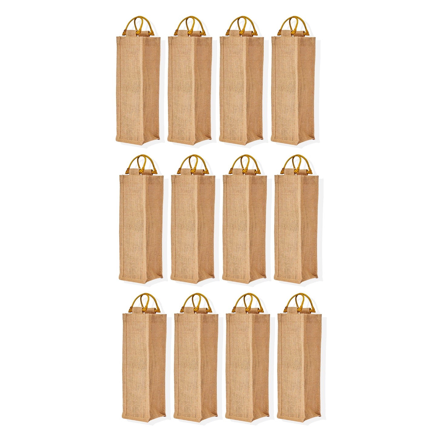 Reusable Jute Wine Bottle Gift Bags s – Ideal for Wine Gifts, Christmas, New Year, Wedding, Parties Favour, Gifting (Packs of 12)