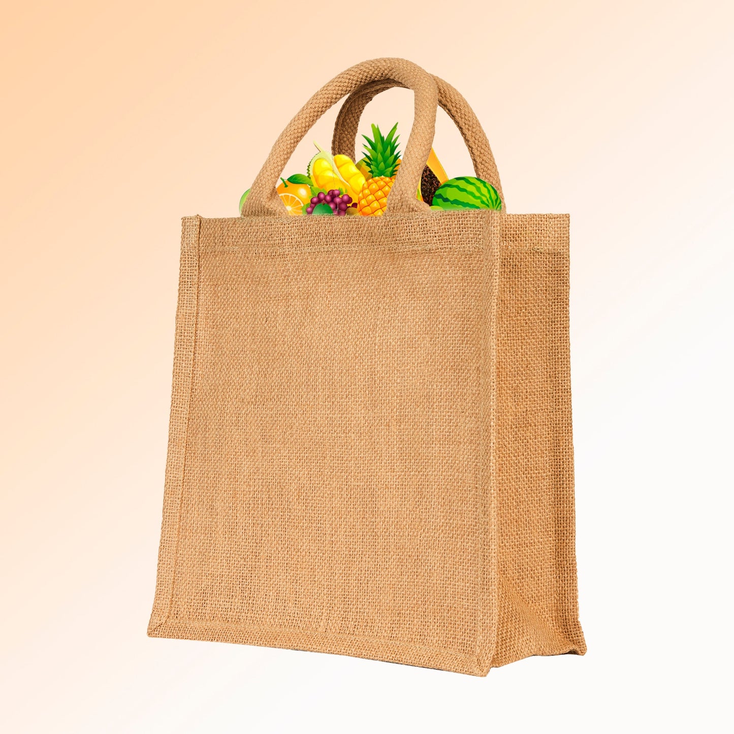 Jute Tote Bags – Reusable Eco-Friendly Burlap Bags for Gifts, Grocery, Party Favors, Beach & Daily Use (Packs of 8)