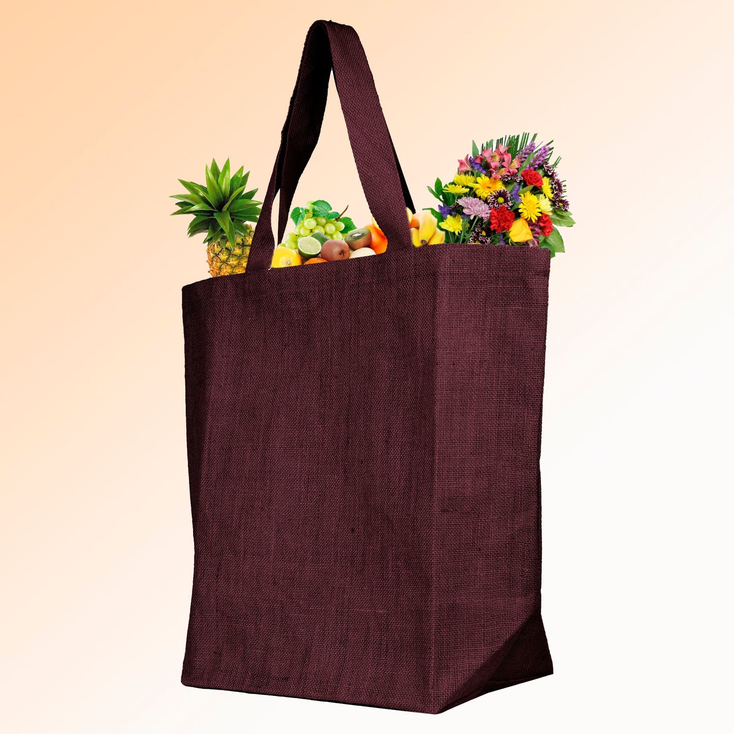 Wholesale Jute Tote Shoulder Bags – Shopping, Weddings, Promotional, Travel & DIY Gift Bags (Packs of 4)