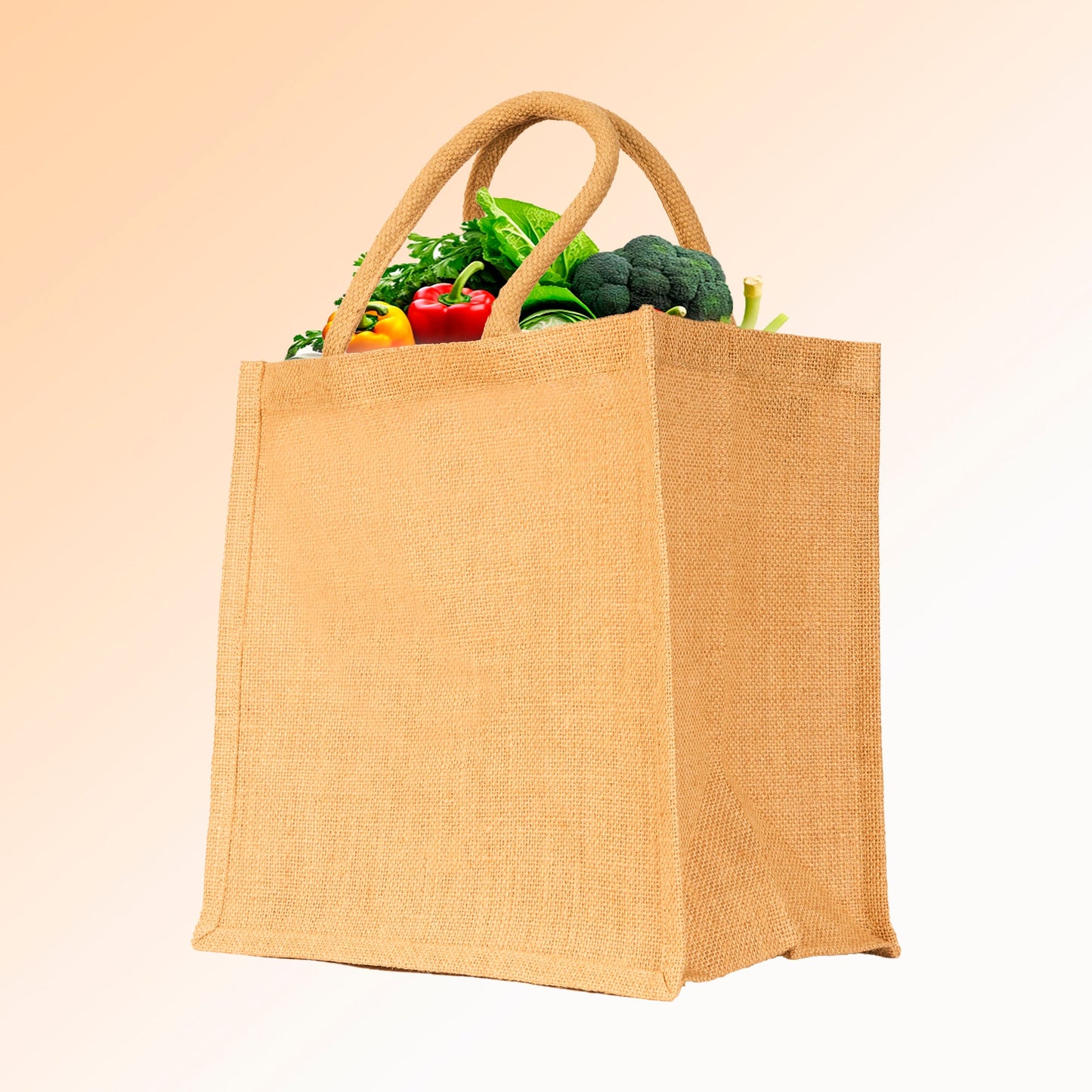 Jute Tote Bag, Reusable Shopping Bags, Wedding, Gift, Bulk Kitchen Reusable Grocery Bags (Packs of 8)