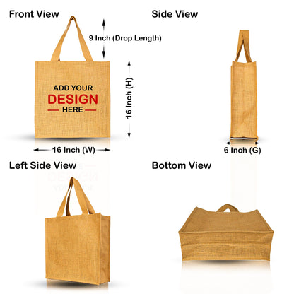 Wholesale Jute Tote Bags with Flat Handles – Reusable Burlap Bags for Women, Weddings & Shopping (Packs of 8)